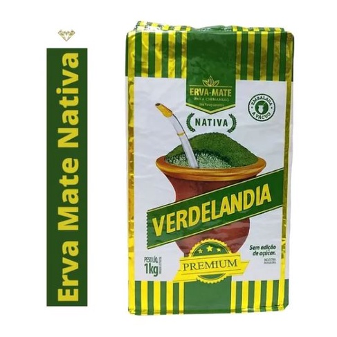Erva Mate Para Chimarrão Verdelândia Premium 1 KG - Embalagem a Vácuo ...