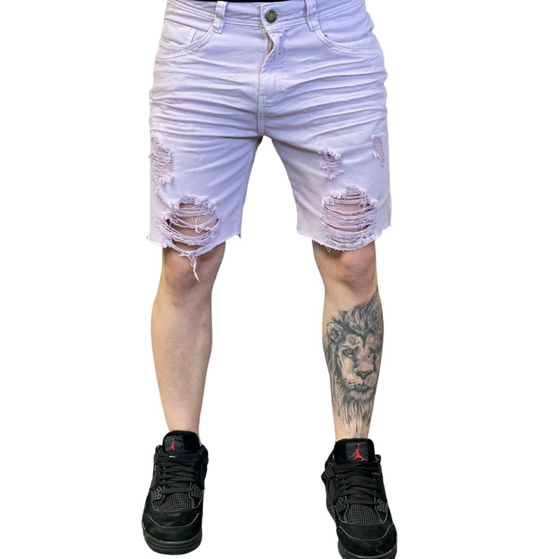 Bermuda jeans hot sale degrant masculina