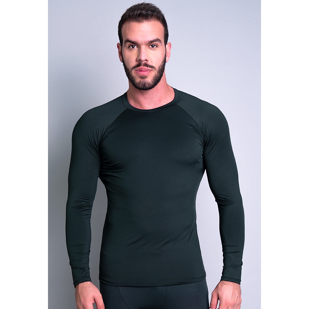 Camisa Térmica Masculina Segunda Pele Praia Surf Proteção Uv 50+ Mvb Modas