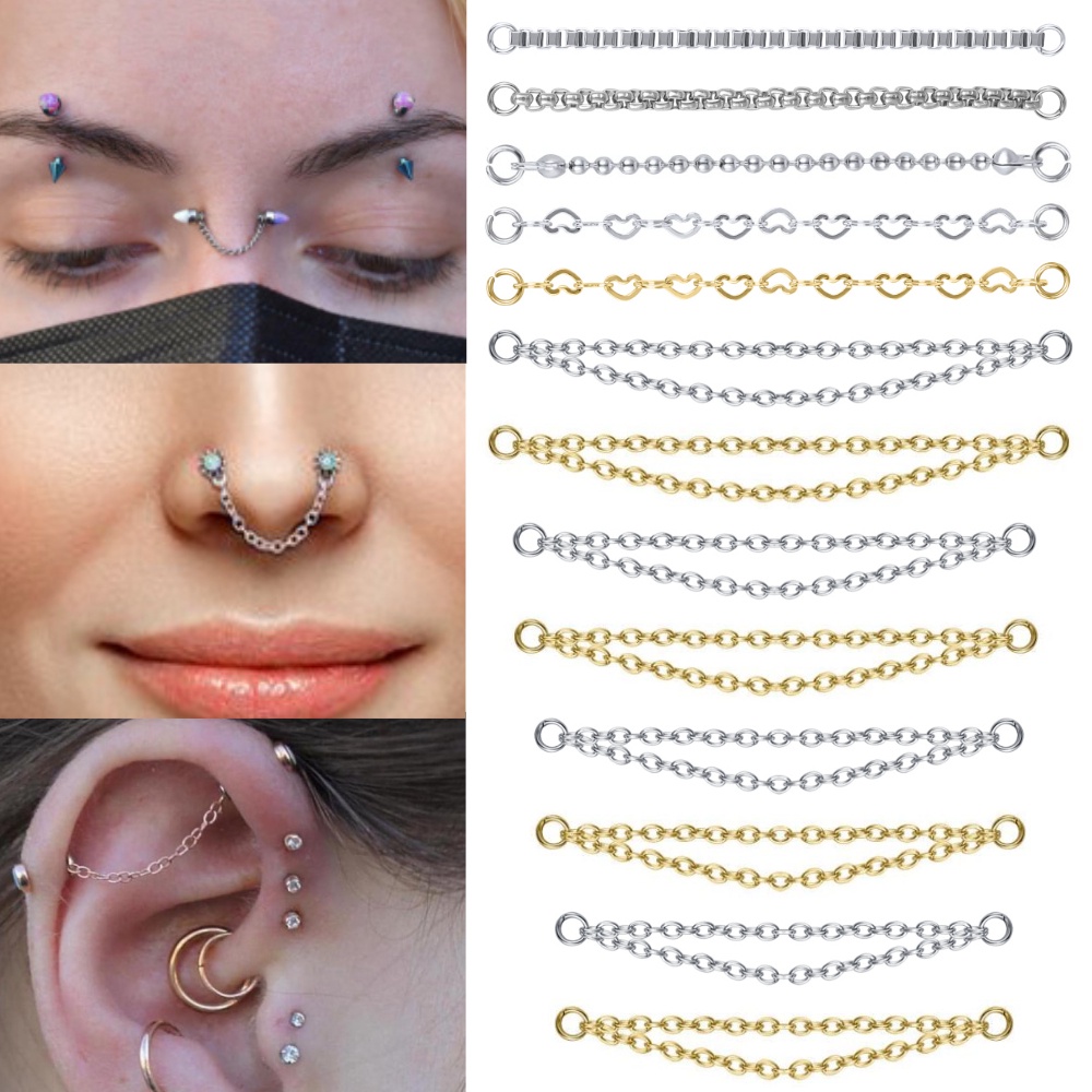 Piercing Helix Corrente Dupla