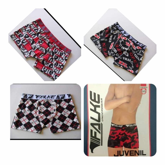 Cueca Boxer Juvenil de Microfibra