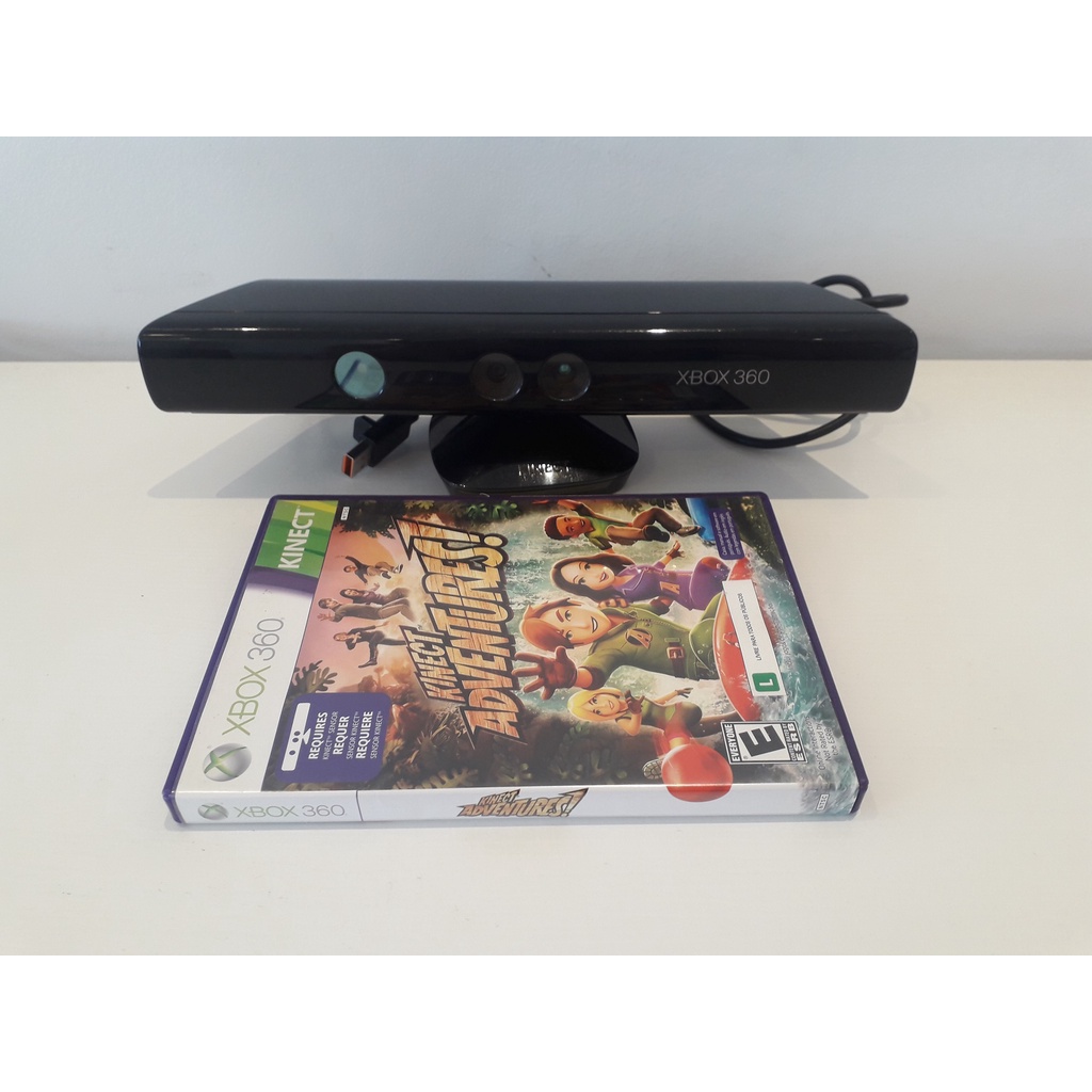 Sensor Kinect Xbox 360 + Jogo Kinect Adventures (usado)