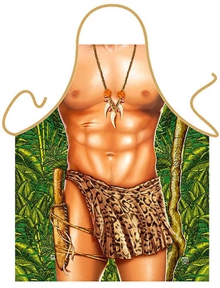 Avental divertido TARZAN DE TANGA SARADO para churrasco ou fantasia Personalizado e engraçado AVHO17