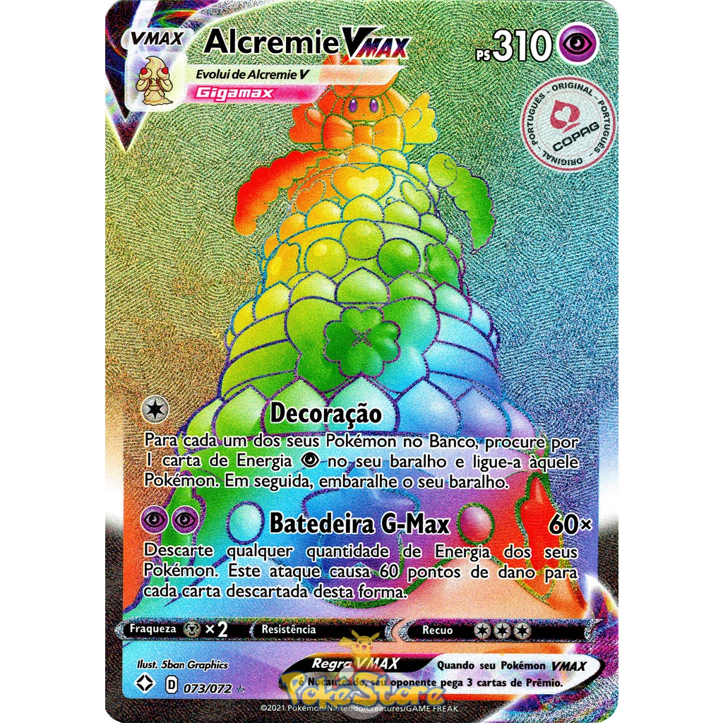 Carta Pokemon Eternatus VMAX Português 117/189 Card Original Copag V MAX