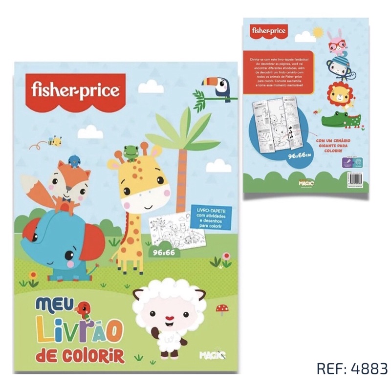 Livro Tapete Fisher Price Meu Livrao Atividades Desenhos Colorir Paginas X Cm Shopee Brasil