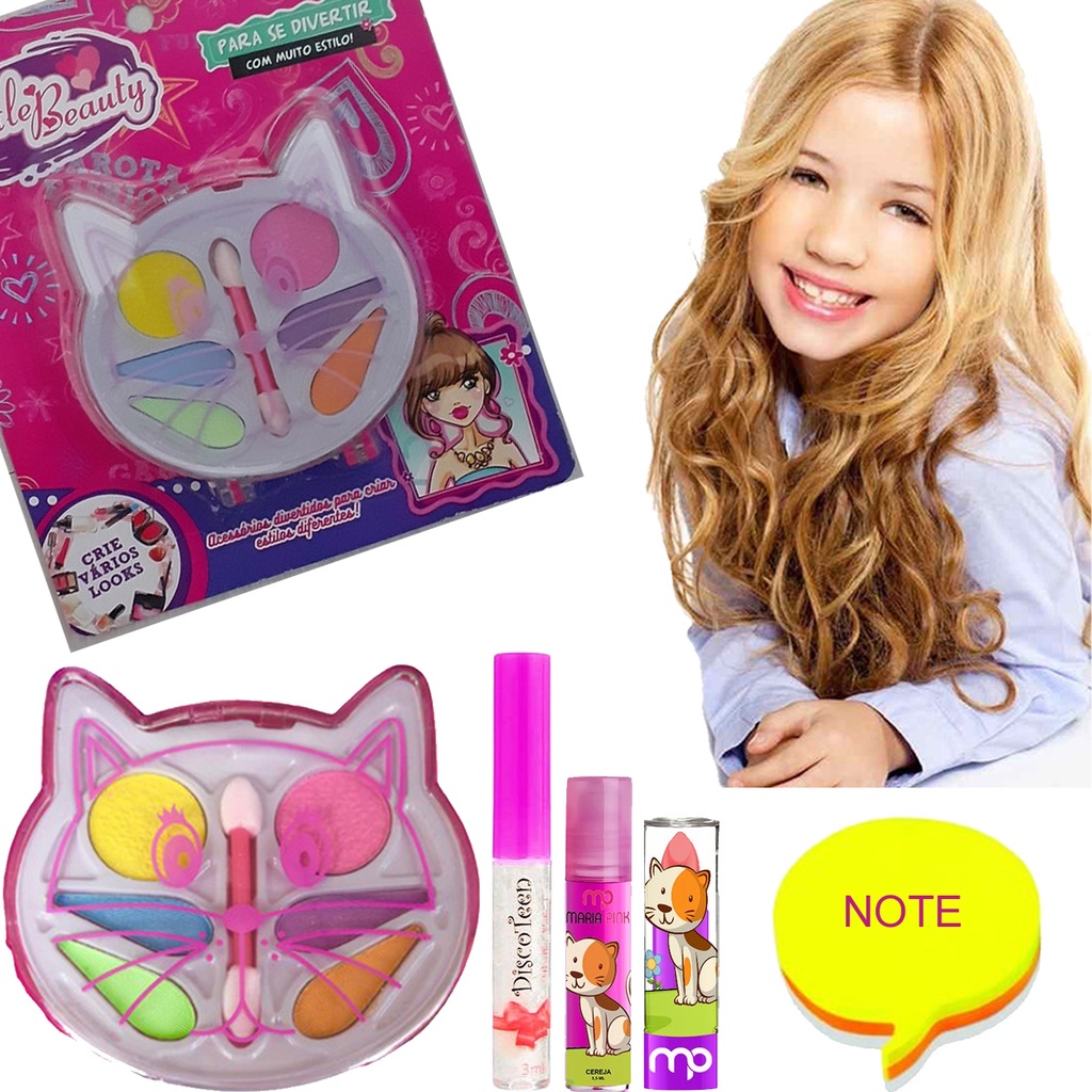 Kit 5 Maquiagem para bonecas Infantil Sombra e batom - Shop Macrozao