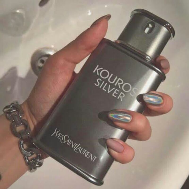 Perfume Kouros Silver lacrado na caixa com selo de autenticidade