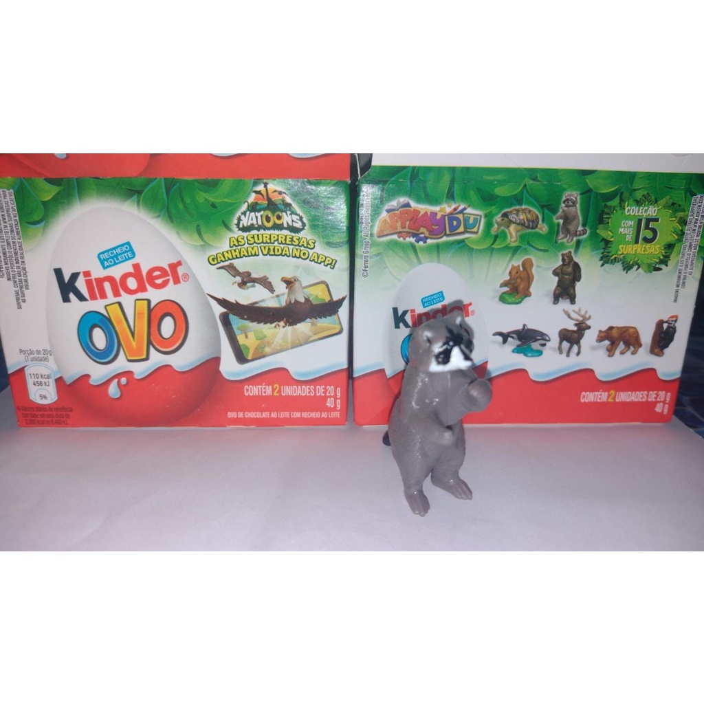 Kinder Ovo Antigo Duplo Animais Kit Com 3 Unidades