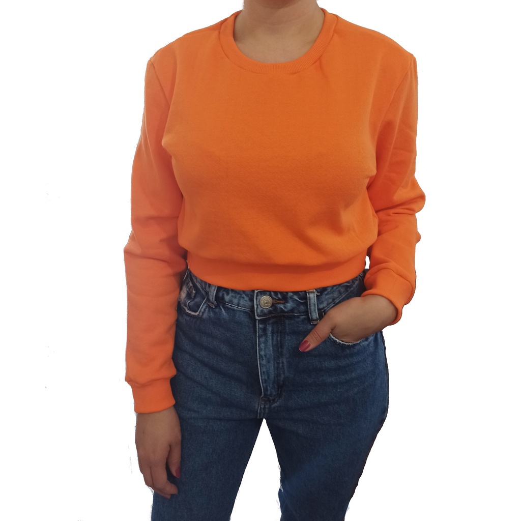 Moletom store cropped laranja