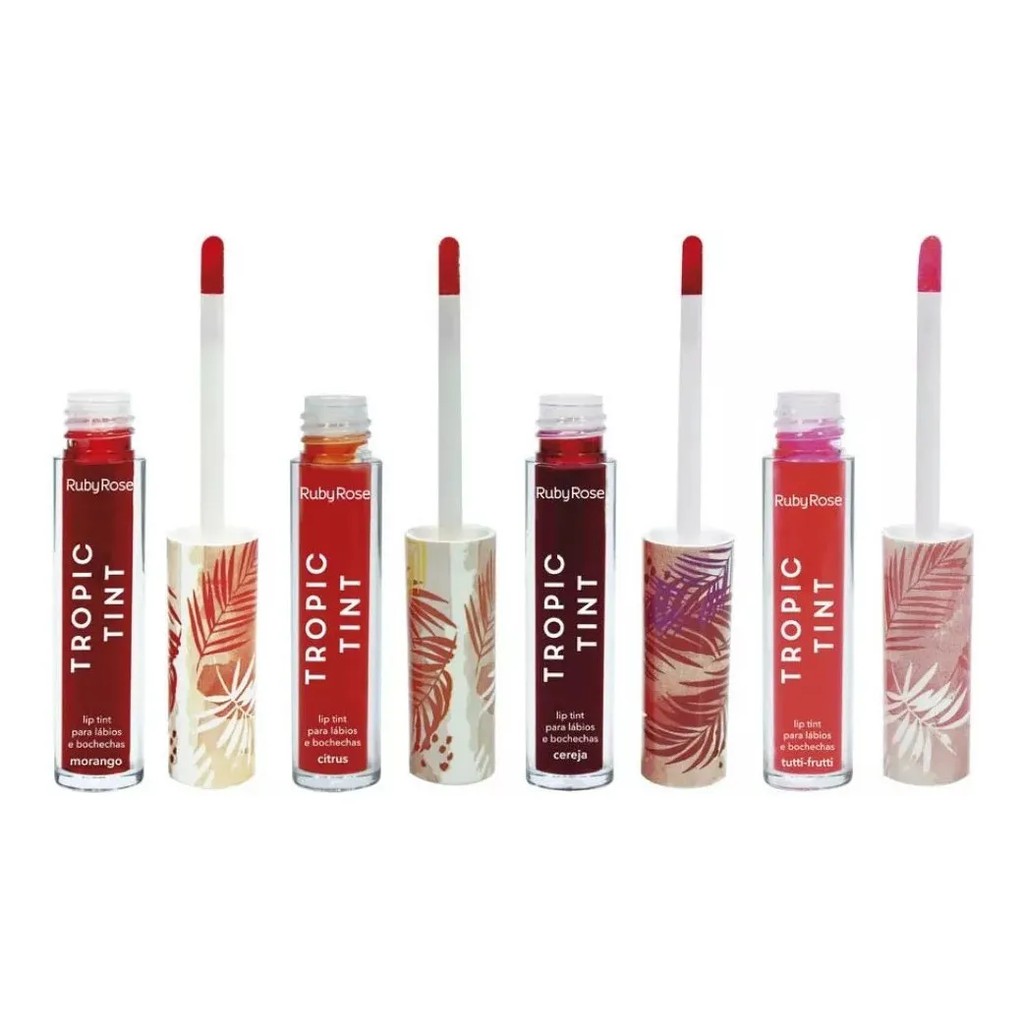 Lip Tint Labios Bochechas Batom Tinta Tropic Tint Ruby Rose | Shopee Brasil