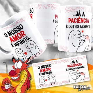 Caneca Personalizada Meme Flork - O nosso amor é infinito já a paciência é  outro assunto - Soso Personalizados