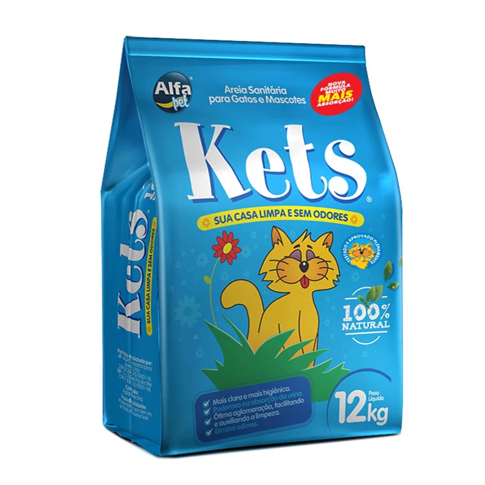 Areia Higiênica Kets 12 kg | Shopee Brasil