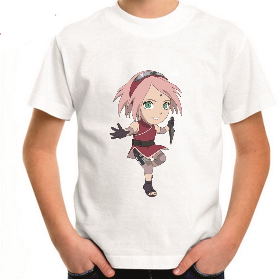 Camiseta Manga Longa Sakura Haruno - Ataque - Camisa Naruto Infantil e  Adulto (10 Anos)