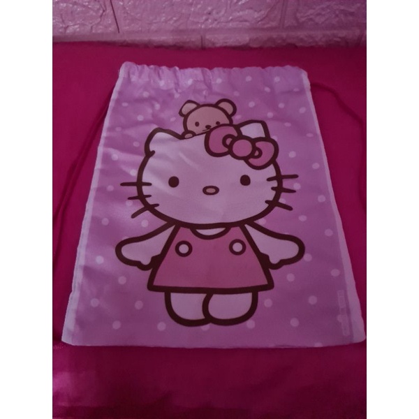 Mochila Saco Hello Kitty | Shopee Brasil