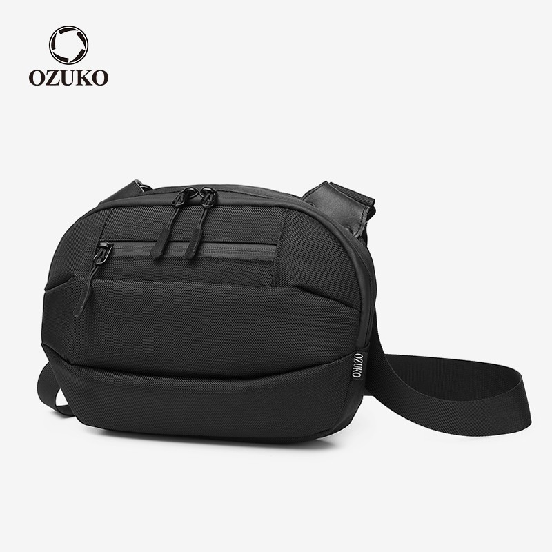 OZUKO Bolsa De Ombro/Mensageiro/Transversal Masculina Em Tecido Oxford Impermeável Com Alça Para Masculino