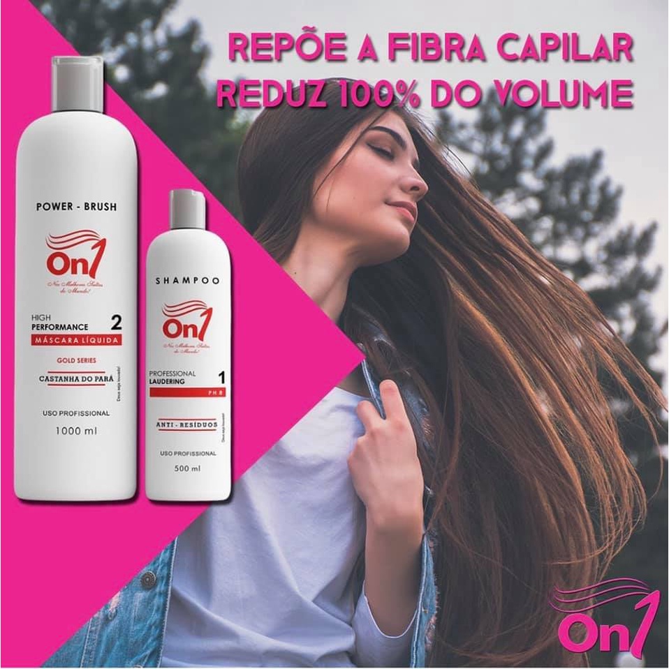 Progressiva Profissional para Salão Power Brush On1 | Shopee Brasil