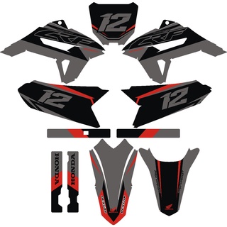 Kit Gráfico Adesivo Crf 230 0,20mm Moto Trilha Preto 2018