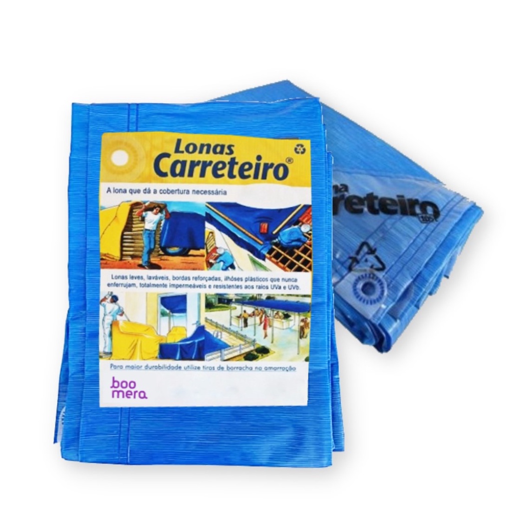 Lona Carreteiro Azul 105 Micras 8x7 Boomera | Shopee Brasil
