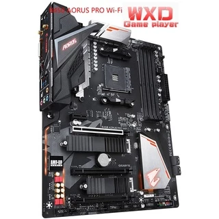 Usado Gigabyte B450 Aorus Pro Wi-Fi (Amd Ryzen Am4 / Atx / M.2 Guarda Térmico Com Onboard Wi-Fi / Hdmi / Dvi / Usb 3.1 Gen 2 / Ddr4 / Motherboard) - Rgb