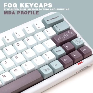 Teclas De Perfil MDA Fog Keycaps 143Key PBT Compatível Com 60/70/80/108 Teclado De Jogo Mecânico