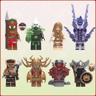 Construindo Blocos De Quatro Armas De Pedra Mágica Para Crianças Montando Construção mini Figuras De Brinquedo