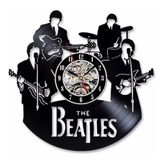 The Beatles Banda Rock - Relógio Disco De Vinil Decoração