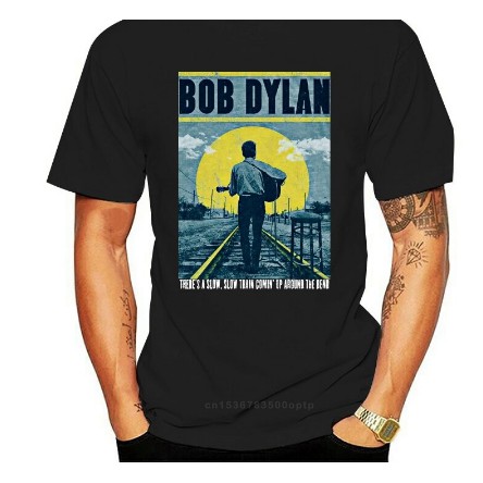 camisa camiseta Bob dylan lá um trem lento vindo em torno da curva