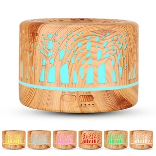 Umidificador Difusor Aromatizador De Ambientes O Maior 700ml Madeira Com Floresta + LED USB em Oferta na Shopee