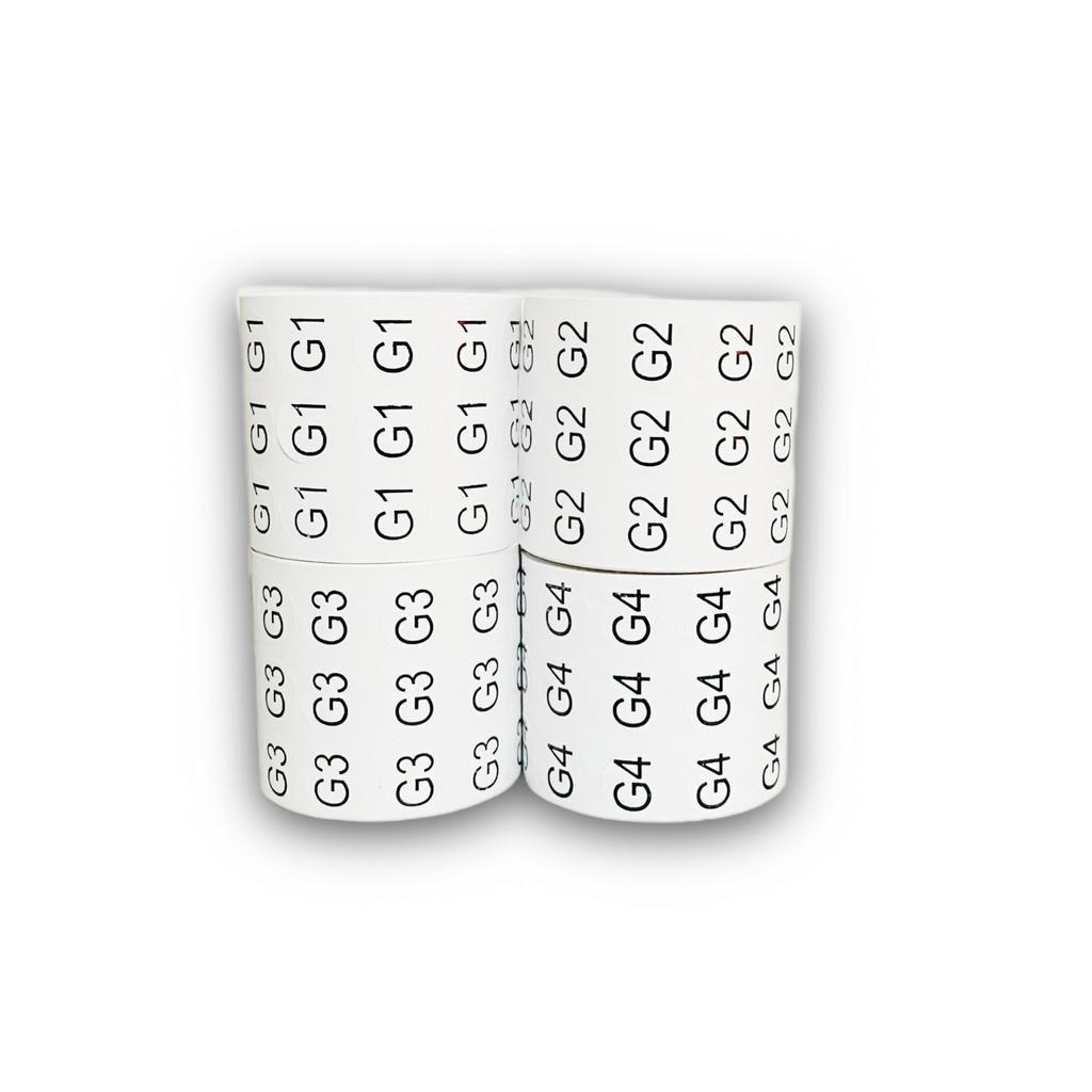 Kit Etiquetas Adesivas G1,G2,G3,G4 Para Roupas C/ 4000 Unidades ...