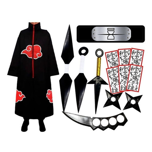 Combo Minato Manto Hokage + Kit Cosplay Naruto Completo