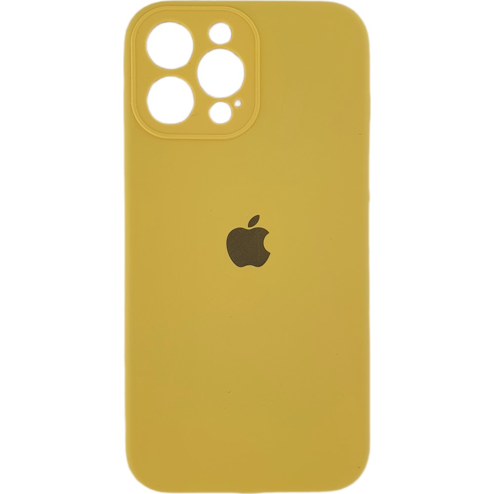 Capa iPhone 12 Pro Max Silicone Aveludada Amarela