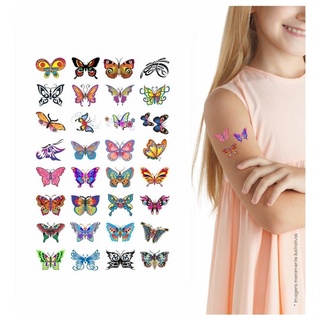 Tatuagem Infantil Temporária Borboletas | Kit Festa 32-020