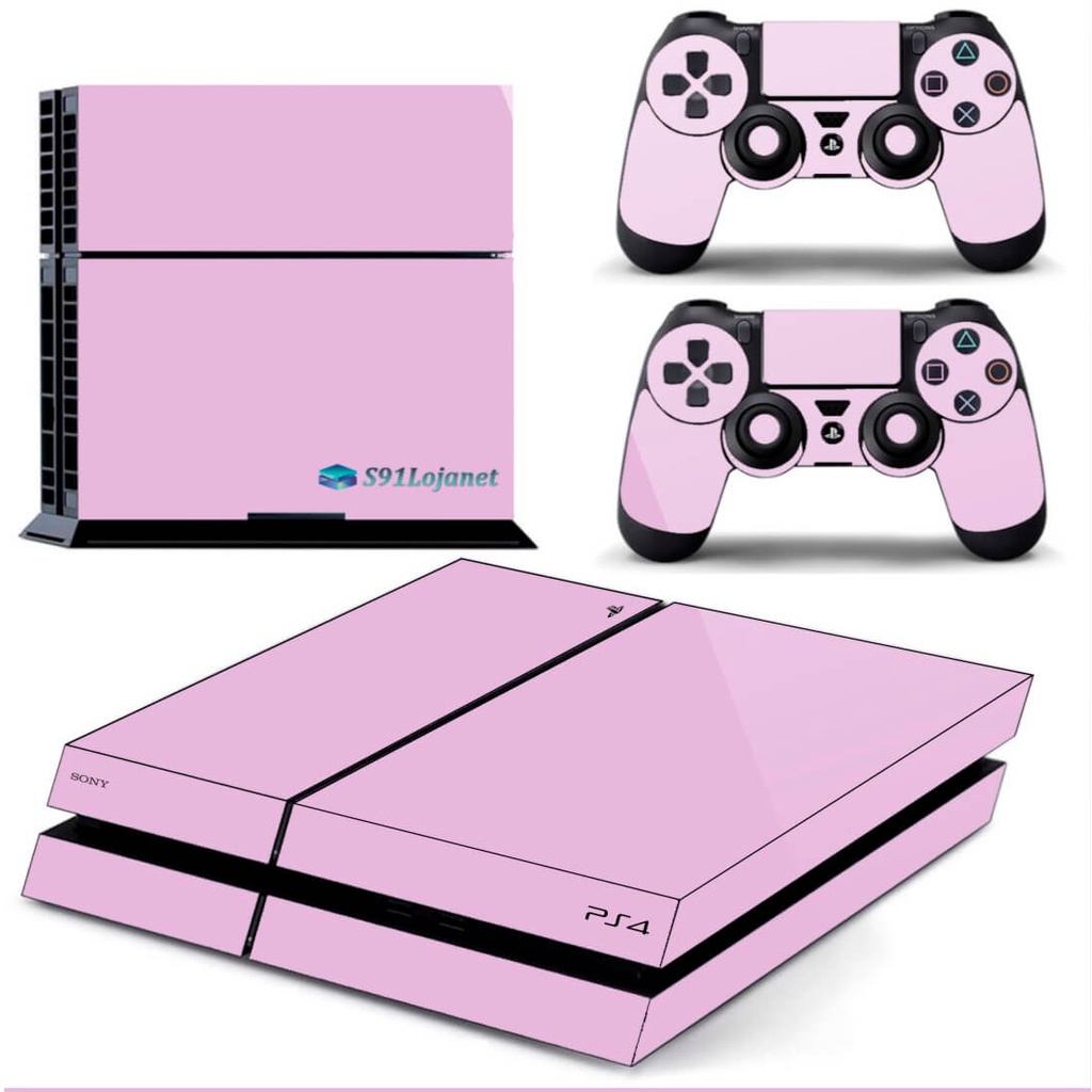 Skin Game Adesiva PS4 FAT Princesa Tema Rosa Adesivo Vinil