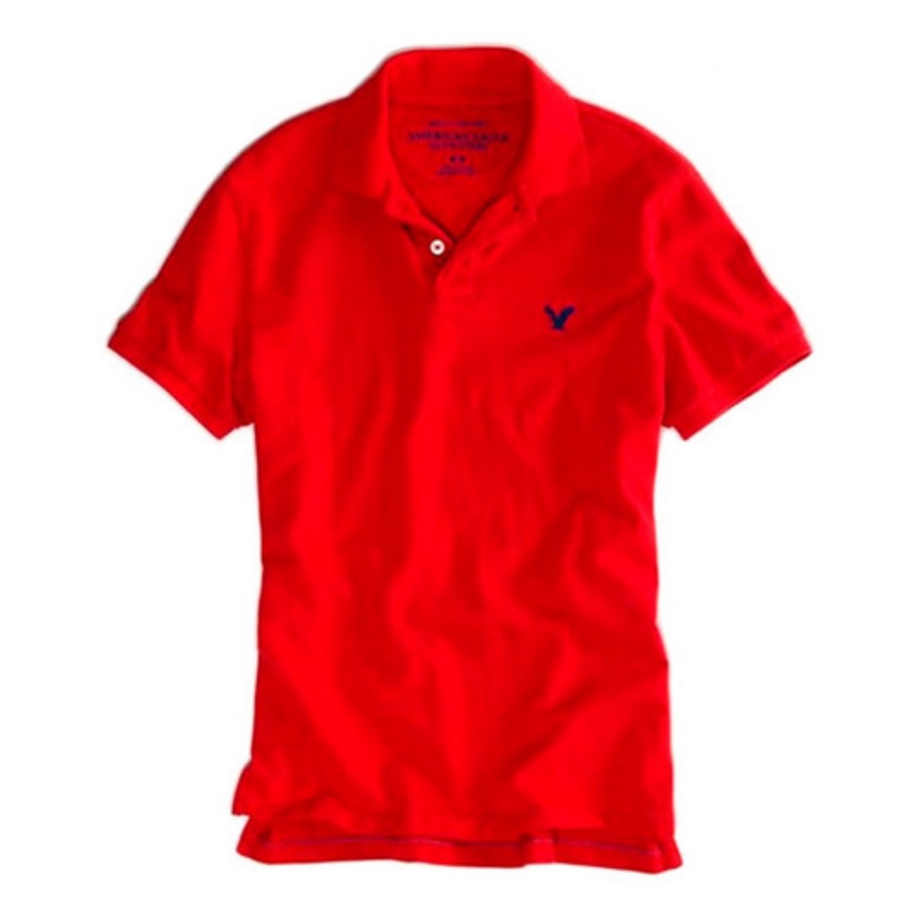 Camisa Polo American Eagle Vermelha Lisa Original Importada ( GG )