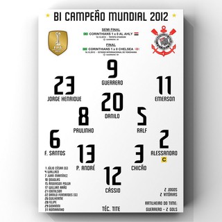 Corinthians Campeão Mundial 2000 - Poster 30x42cm Mdf