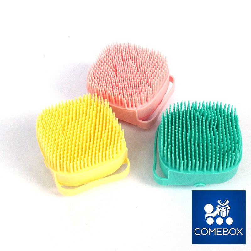 Esponja De Silicone Para Banho Com Dispenser Shampoo / Escova