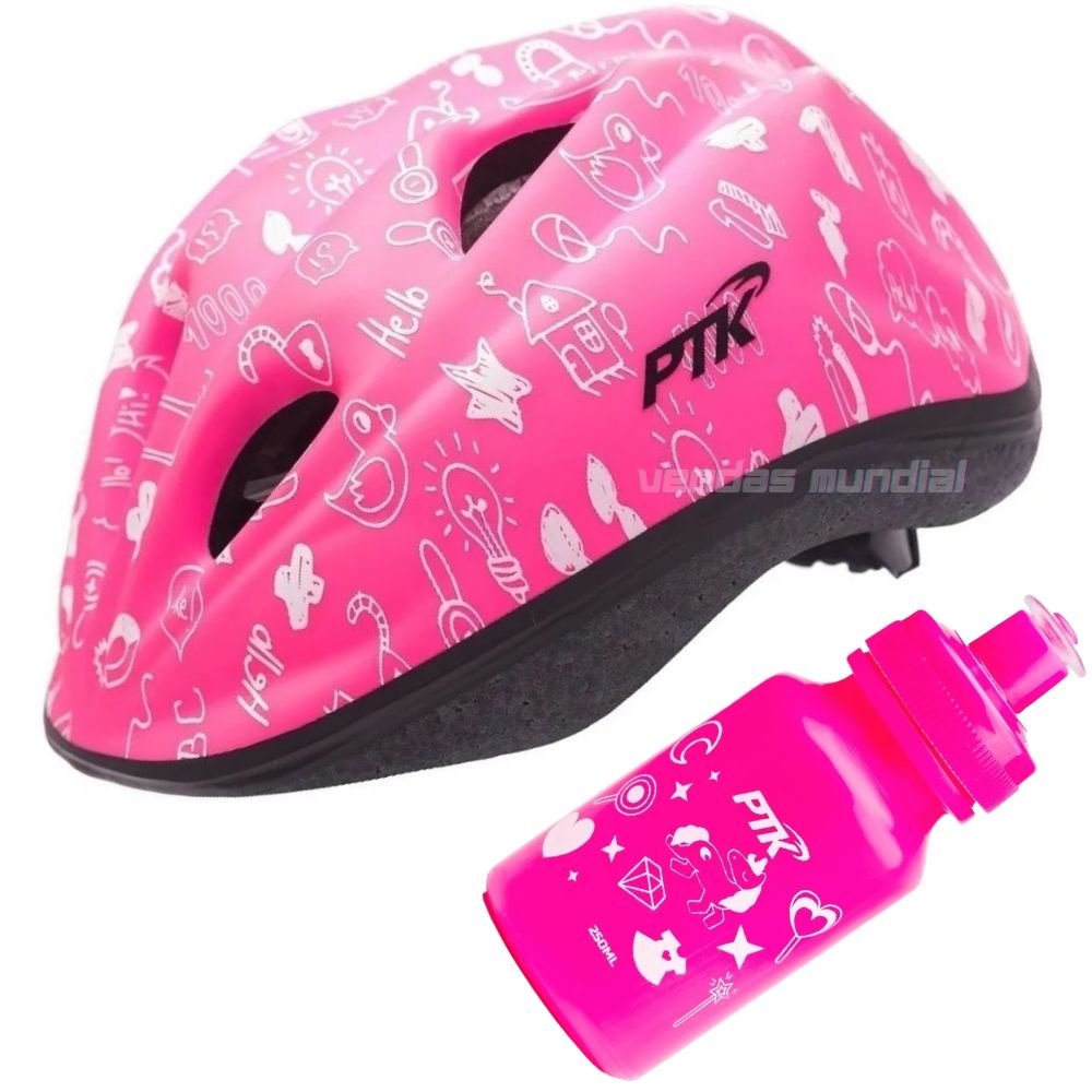 Capacete para Bicicleta Infantil Criança Bike PTK 4 a 12 anos Cor