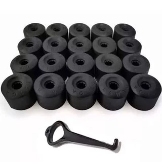 Jogo 20 Capas Parafuso Roda Novo Polo Golf Jetta Fox Crossfox Passat Variant gol voyage saveiro santana parati p/ parafuso de roda 17mm