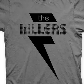 Camiseta The Killers Chumbo e Preta em Silk 100% Algodão