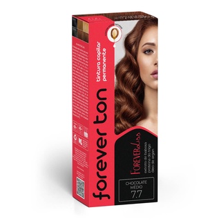 Tinta de Cabelo Forever Ton 7.7 Chocolate Médio