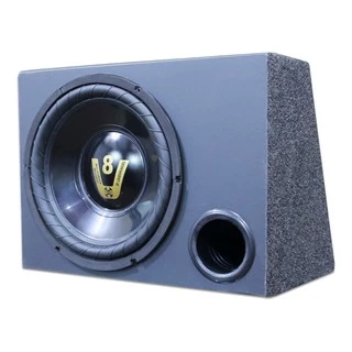 Caixa Som Carro Dutada Grave 200w Subwoofer Preto 12 Compet V8