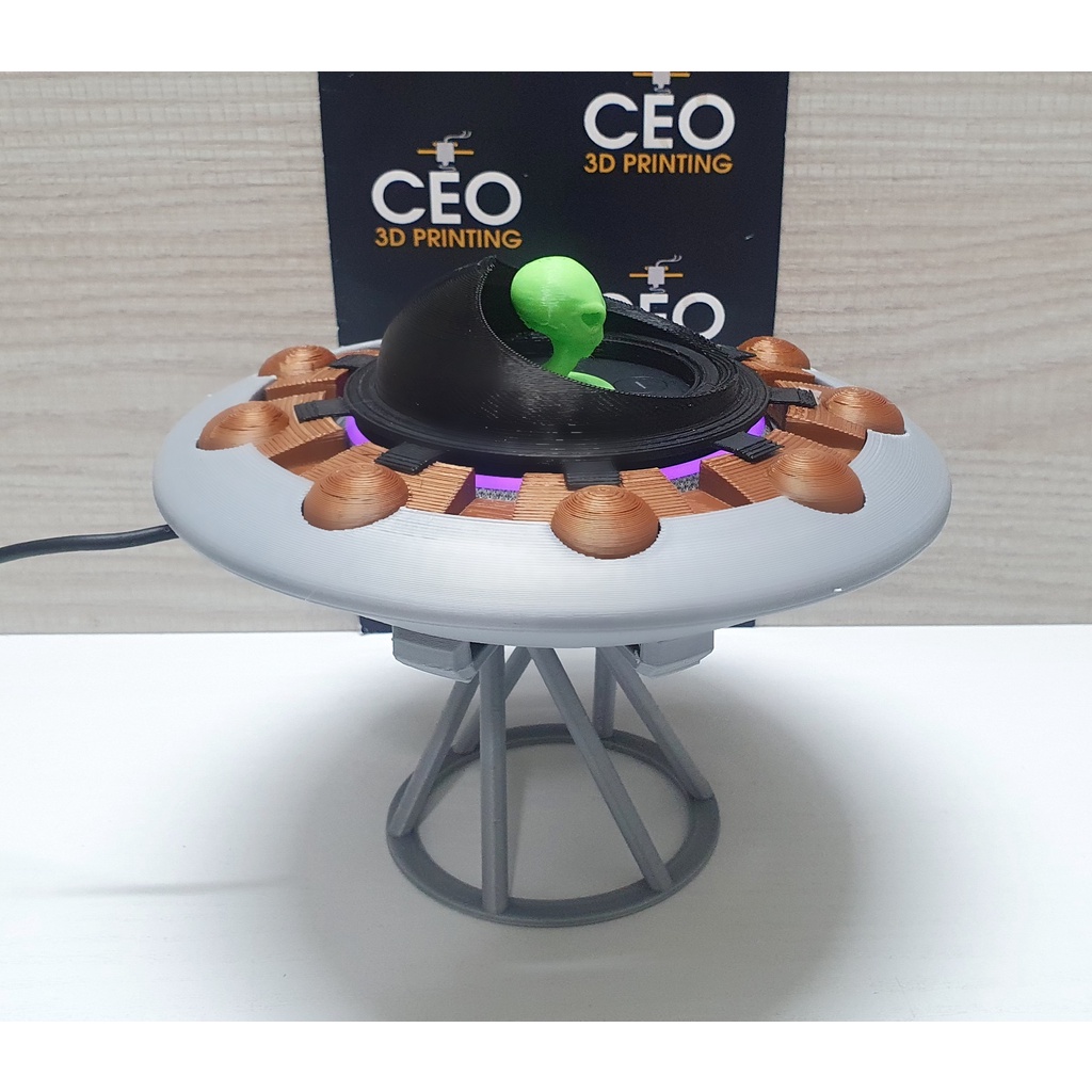 Suporte Alexa Echo Dot 3 - Modelo disco voador - Altura 14 cm e Diâmetro 17cm