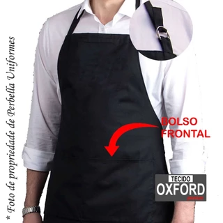 AVENTAL oxford regulável com bolso cozinha chef restaurante garçonete Lanchonete Pizzaria Evento