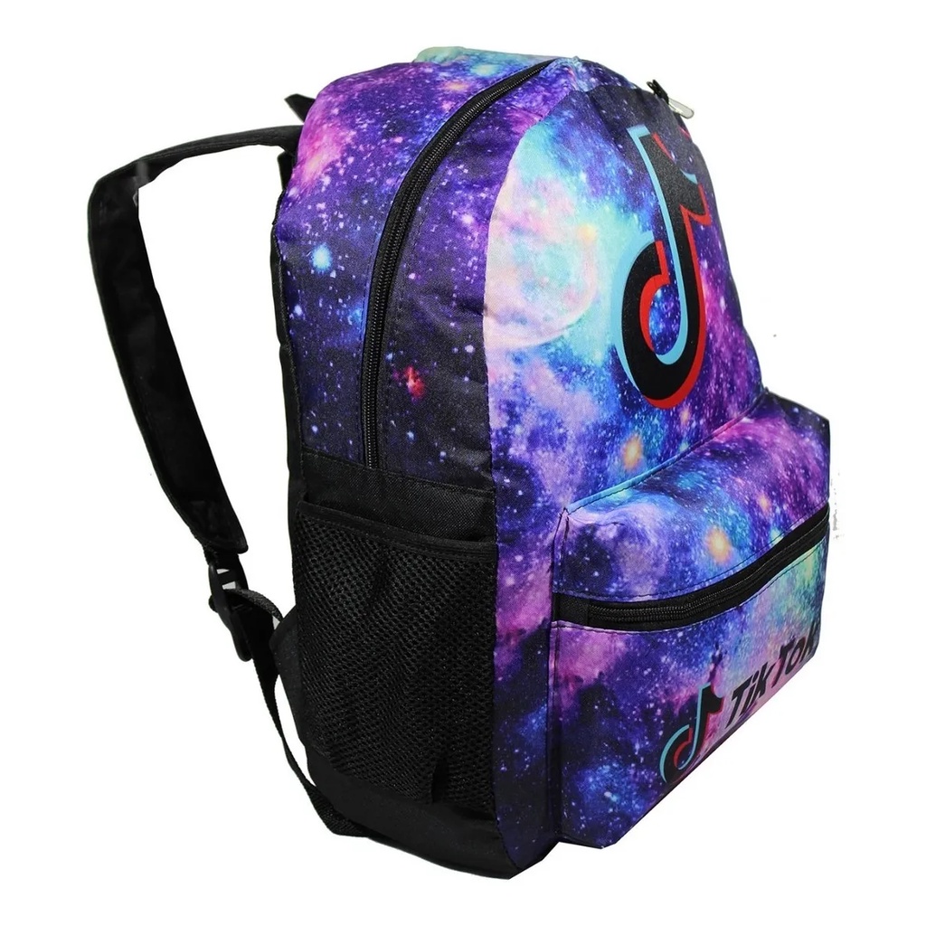 Mochila Escolar Tik Tok Passeio Infantil Creator bolsa de Costas faculdade viagem tic toc