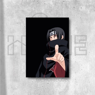 Quadro Decorativo Naruton Akatsuki Símbolo Placa 20x30 cm MDF 3mm 4K