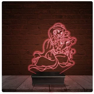 Abajur Luminária Acrílico Led - Aladin Jasmine 01