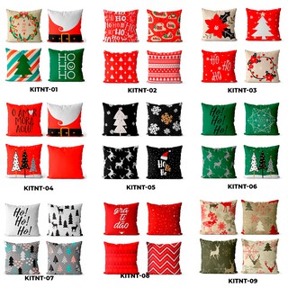 Kit 4 Capas De Almofada De Natal