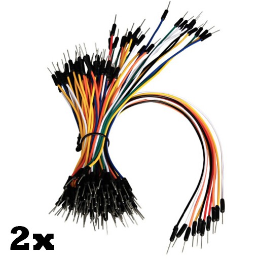 2x Kit 65 Fios Jumper Macho-macho Para Arduino Protoboard