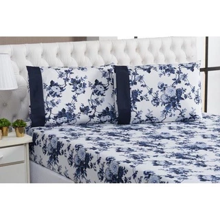 Kit Jogo de Lençol Queen 3 Peças com Elástico 1,98 m x 1,58 m x 0,3 m Altura Estampas Sortidas em Oferta na Shopee