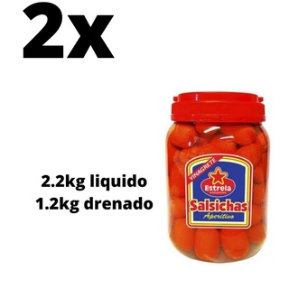 Kit Com 2 Potes De Aperitivo Salsicha Em Conserva Vinagrete Envio Já